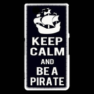 Coque Sony Xperia Z3 Compact Keep Calm Be a Pirate Noir