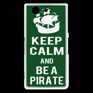 Coque Sony Xperia Z3 Compact Keep Calm Be a Pirate Vert