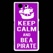 Coque Sony Xperia Z3 Compact Keep Calm Be a Pirate Violet