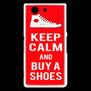Coque Sony Xperia Z3 Compact Keep Calm Buy Shoes Rouge