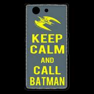Coque Sony Xperia Z3 Compact Keep Calm Call Batman Gris