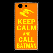 Coque Sony Xperia Z3 Compact Keep Calm Call Batman Orange
