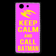 Coque Sony Xperia Z3 Compact Keep Calm Call Batman Rose