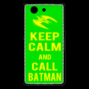 Coque Sony Xperia Z3 Compact Keep Calm Call Batman Vert