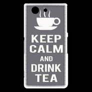 Coque Sony Xperia Z3 Compact Keep Calm Drink Tea Gris