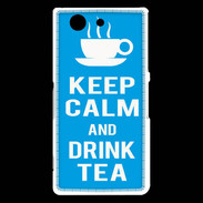 Coque Sony Xperia Z3 Compact Keep Calm Drink Tea Cyan