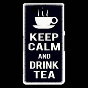 Coque Sony Xperia Z3 Compact Keep Calm Drink Tea Noir