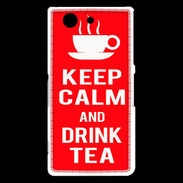 Coque Sony Xperia Z3 Compact Keep Calm Drink Tea Rouge