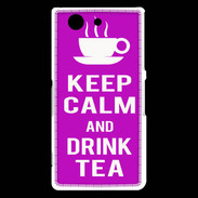 Coque Sony Xperia Z3 Compact Keep Calm Drink Tea Violet