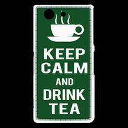 Coque Sony Xperia Z3 Compact Keep Calm Drink Tea Vert
