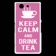 Coque Sony Xperia Z3 Compact Keep Calm Drink Tea Rose