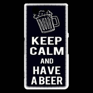 Coque Sony Xperia Z3 Compact Keep Calm Have a beer Noir