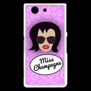Coque Sony Xperia Z3 Compact Miss Champagne Brune