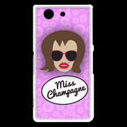 Coque Sony Xperia Z3 Compact Miss Champagne Chatain