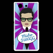 Coque Sony Xperia Z3 Compact Mister Swag Brun