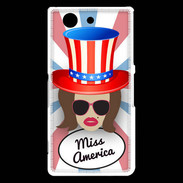Coque Sony Xperia Z3 Compact Miss USA Chatain