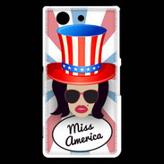 Coque Sony Xperia Z3 Compact Miss USA Brune