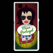Coque Sony Xperia Z3 Compact Miss Portugal Brune