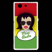Coque Sony Xperia Z3 Compact Miss Rasta Brune