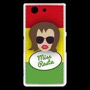 Coque Sony Xperia Z3 Compact Miss Rasta Chatain