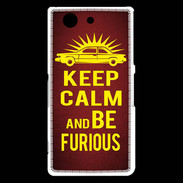 Coque Sony Xperia Z3 Compact Keep Calm and Be Furious Rouge