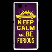 Coque Sony Xperia Z3 Compact Keep Calm and Be Furious Violet