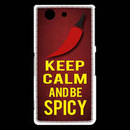 Coque Sony Xperia Z3 Compact Keep Calm and Be Spicy Rouge