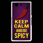 Coque Sony Xperia Z3 Compact Keep Calm and Be Spicy Violet