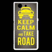 Coque Sony Xperia Z3 Compact Keep Calm and Take o road 2 Gris
