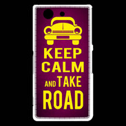 Coque Sony Xperia Z3 Compact Keep Calm and Take o road 2 Rose
