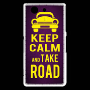 Coque Sony Xperia Z3 Compact Keep Calm and Take o road 2 Violet