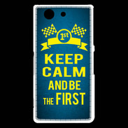 Coque Sony Xperia Z3 Compact Keep Calm and Be the First Bleu