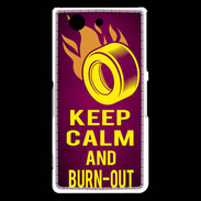 Coque Sony Xperia Z3 Compact Keep Calm and Burn Out Rose