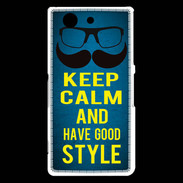 Coque Sony Xperia Z3 Compact Keep Calm and Have a good Style Bleu