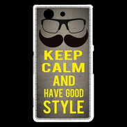 Coque Sony Xperia Z3 Compact Keep Calm and Have a good Style Gris