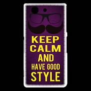 Coque Sony Xperia Z3 Compact Keep Calm and Have a good Style Violet