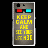 Coque Sony Xperia Z3 Compact Keep Calm and See your life 3D Gris