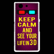 Coque Sony Xperia Z3 Compact Keep Calm and See your life 3D Rose