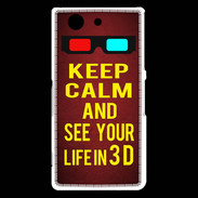 Coque Sony Xperia Z3 Compact Keep Calm and See your life 3D Rouge