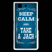 Coque Sony Xperia Z3 Compact Keep Calm and Take Jack Bleu