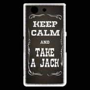 Coque Sony Xperia Z3 Compact Keep Calm and Take Jack Gris