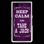 Coque Sony Xperia Z3 Compact Keep Calm and Take Jack Violet