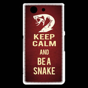 Coque Sony Xperia Z3 Compact Keep Calm and Be a Snake Rouge