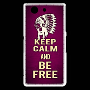 Coque Sony Xperia Z3 Compact Keep Calm and Be Free Rose