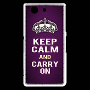 Coque Sony Xperia Z3 Compact Keep Calm and Carry on Violet