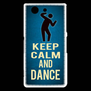 Coque Sony Xperia Z3 Compact Keep Calm and Dance Bleu