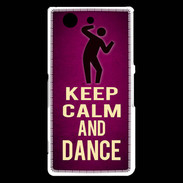 Coque Sony Xperia Z3 Compact Keep Calm and Dance Rose