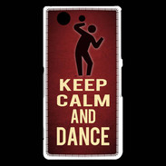 Coque Sony Xperia Z3 Compact Keep Calm and Dance Rouge