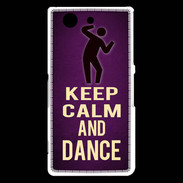 Coque Sony Xperia Z3 Compact Keep Calm and Dance Violet