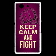Coque Sony Xperia Z3 Compact Keep Calm and Fight Rose